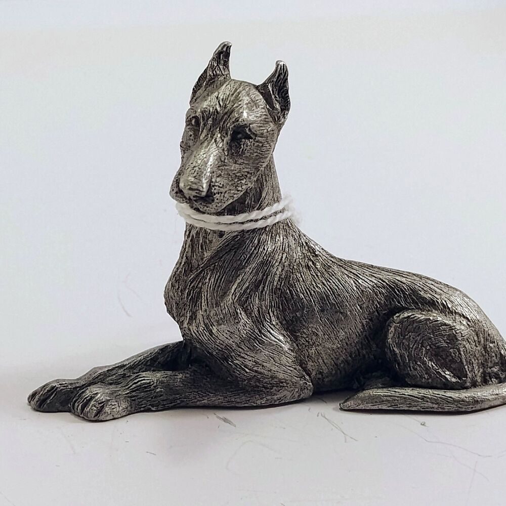 Spoontiques Pewter Great Dane Figurine – NOS Vintage Metal Dog Sculpture
